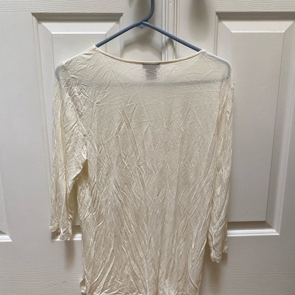 Ann Taylor cream top size large - Picture 4 of 9